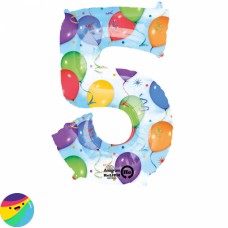 Folija balon - Številka 5 Pisan